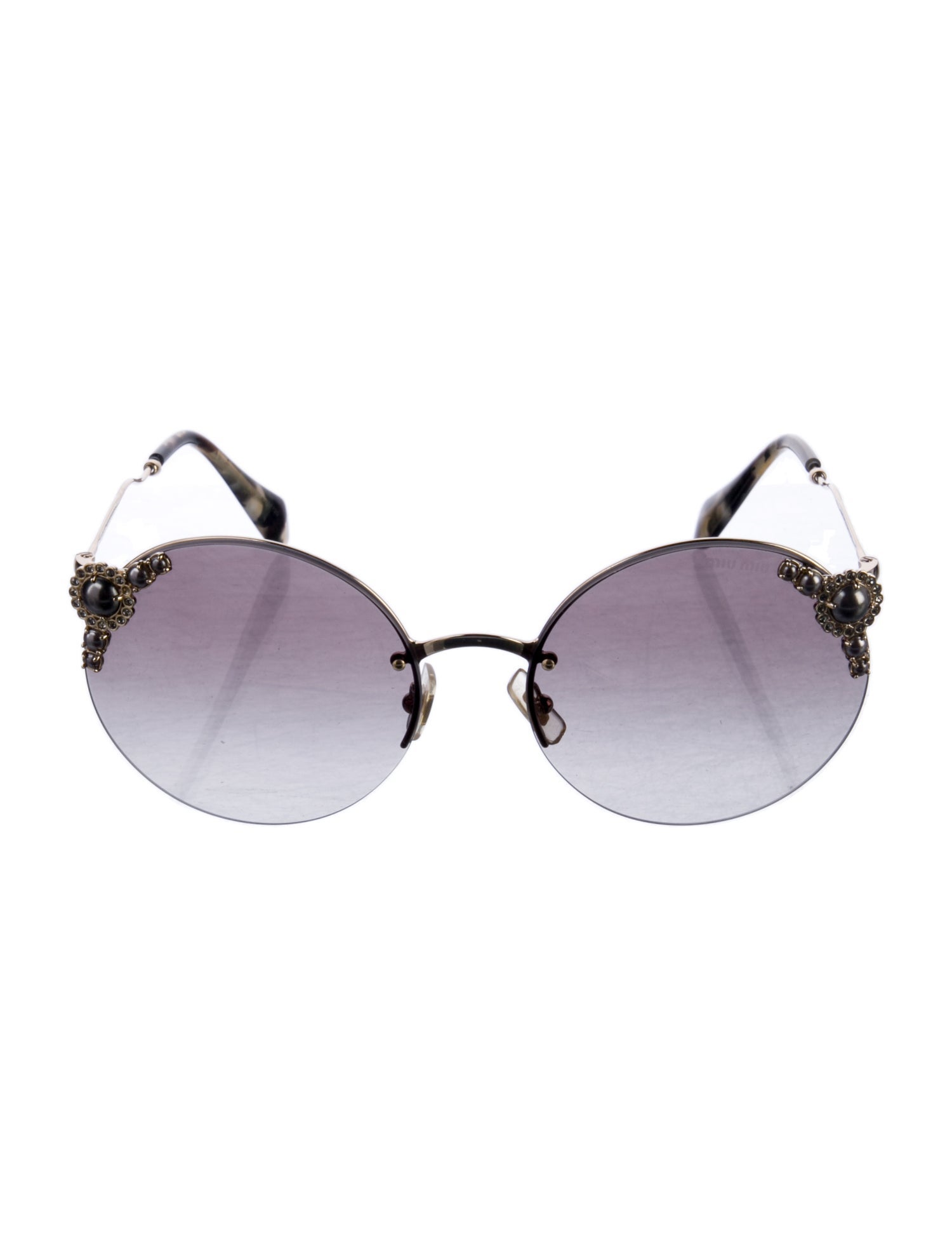Miu Miu Round Gradient Sunglasses